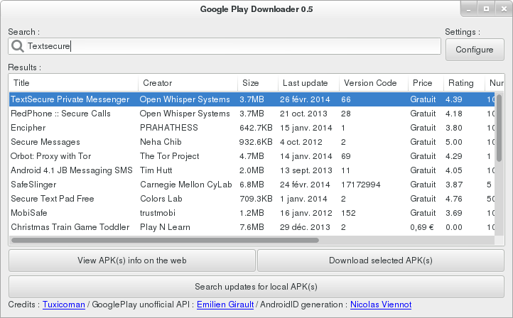 GooglePlay Downloader 0.5